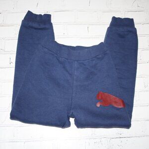 🔵 Navy Blue Sherpa Sweatpants – Boys 10/12